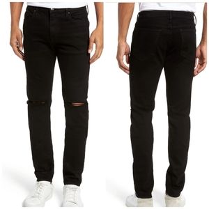 Frame L'Homme Skinny Jeans Noir Slits